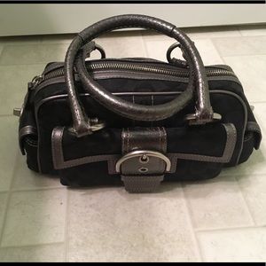Coach Snakeskin black and metallic purse
